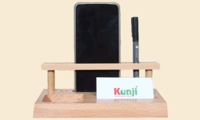 metal table top mobile with pen